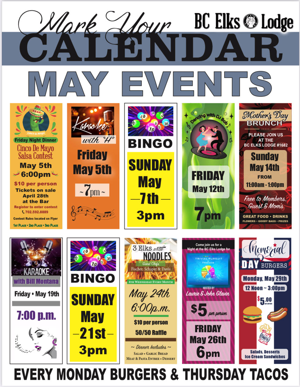 Poleete's May events